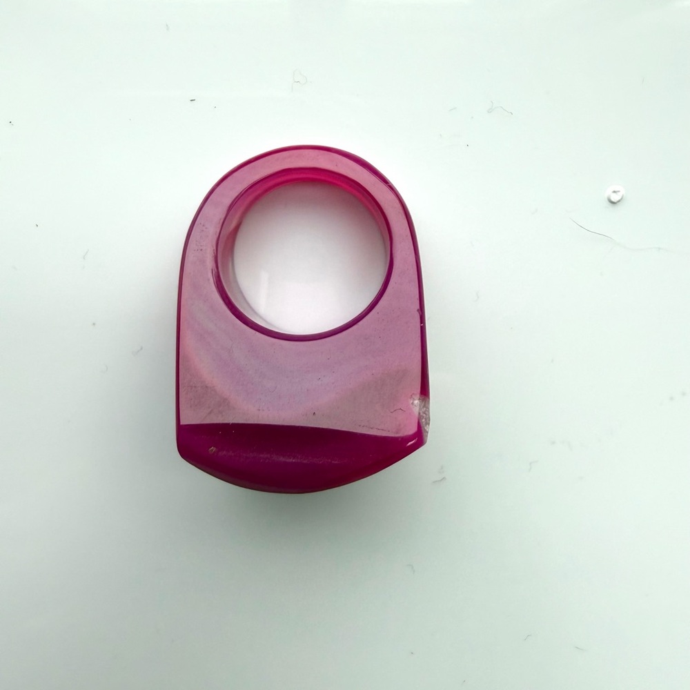 Pink Geode Statement Ring - Picture 5 of 5